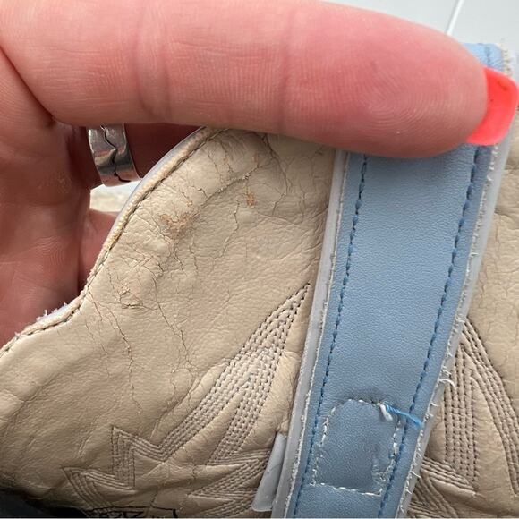 Vintage Jeenz Bootz Stiletto Heel Blue Cowgirl Western Boots 6 1/2 M - Picture 3 of 12